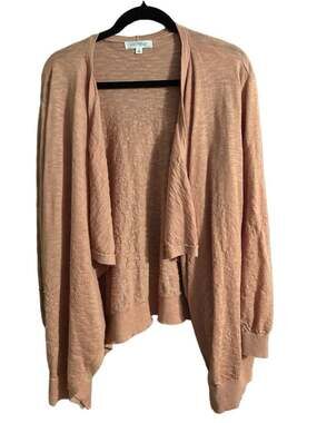 Daily Thread Women Pink Lightweight Open Front Draped Cardigan Size 2X